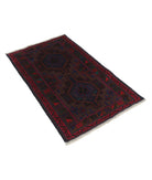 Baluch 2'9'' X 4'5'' Hand-Knotted Wool Rug 2'9'' x 4'5'' (83 X 133) / Red / N/A