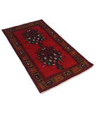 Baluch 2'10'' X 4'9'' Hand-Knotted Wool Rug 2'10'' x 4'9'' (85 X 143) / Red / N/A