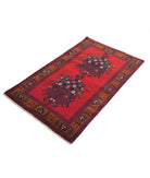 Baluch 2'10'' X 4'9'' Hand-Knotted Wool Rug 2'10'' x 4'9'' (85 X 143) / Red / N/A