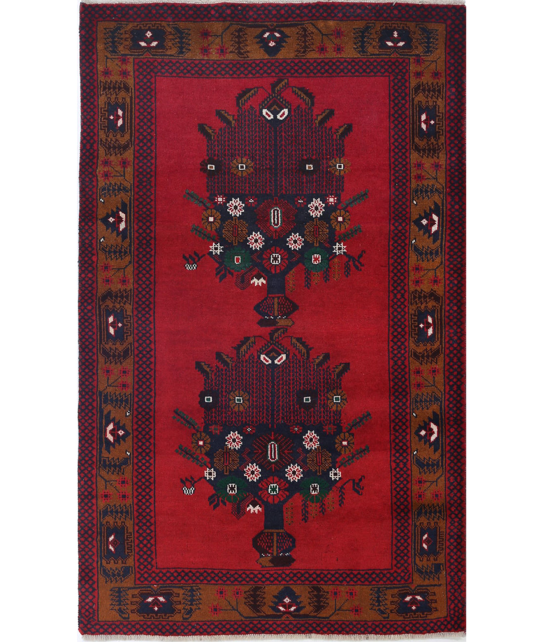 Baluch 2'10'' X 4'9'' Hand-Knotted Wool Rug 2'10'' x 4'9'' (85 X 143) / Red / N/A