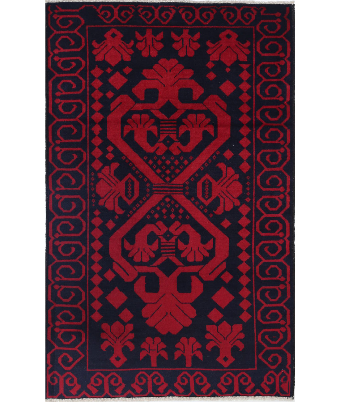 Baluch 2'10'' X 4'7'' Hand-Knotted Wool Rug 2'10'' x 4'7'' (85 X 138) / Red / N/A