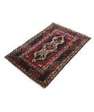 Baluch 2'11'' X 4'6'' Hand-Knotted Wool Rug 2'11'' x 4'6'' (88 X 135) / Red / N/A