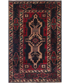 Baluch 2'11'' X 4'6'' Hand-Knotted Wool Rug 2'11'' x 4'6'' (88 X 135) / Red / N/A