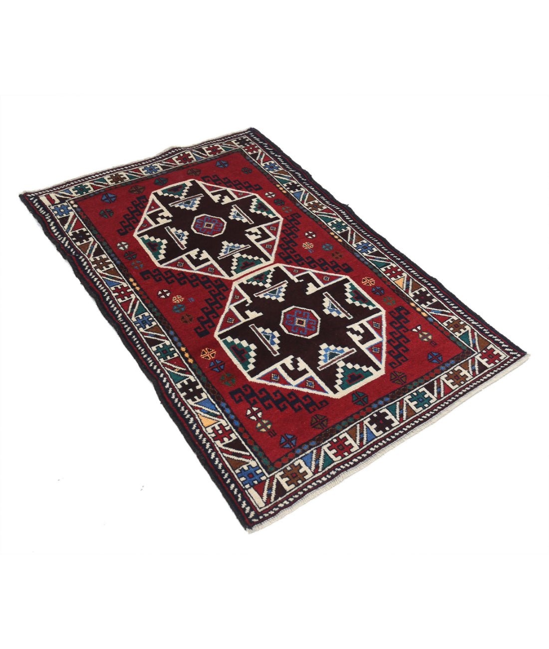 Baluch 2'11'' X 4'6'' Hand-Knotted Wool Rug 2'11'' x 4'6'' (88 X 135) / Red / N/A