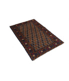 Baluch 3'3'' X 4'10'' Hand-Knotted Wool Rug 3'3'' x 4'10'' (98 X 145) / Red / N/A