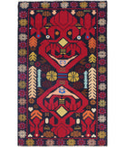 Baluch 2'9'' X 4'7'' Hand-Knotted Wool Rug 2'9'' x 4'7'' (83 X 138) / Red / N/A