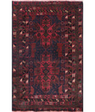 Baluch 3'0'' X 4'9'' Hand-Knotted Wool Rug 3'0'' x 4'9'' (90 X 143) / Red / N/A