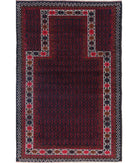 Baluch 2'10'' X 4'4'' Hand-Knotted Wool Rug 2'10'' x 4'4'' (85 X 130) / Red / N/A