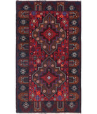 Baluch 2'8'' X 4'9'' Hand-Knotted Wool Rug 2'8'' x 4'9'' (80 X 143) / Red / N/A