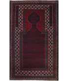 Baluch 2'9'' X 4'6'' Hand-Knotted Wool Rug 2'9'' x 4'6'' (83 X 135) / Red / N/A