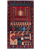 Baluch 2'9'' X 4'11'' Hand-Knotted Wool Rug 2'9'' x 4'11'' (83 X 148) / Red / N/A