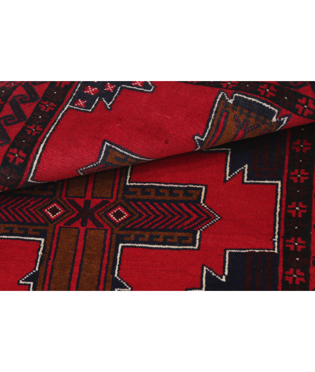 Baluch 2'10'' X 4'9'' Hand-Knotted Wool Rug 2'10'' x 4'9'' (85 X 143) / Red / N/A