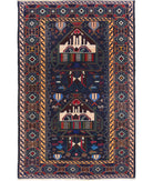 Baluch 2'9'' X 4'5'' Hand-Knotted Wool Rug 2'9'' x 4'5'' (83 X 133) / Red / N/A