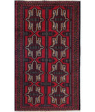 Baluch 2'10'' X 4'10'' Hand-Knotted Wool Rug 2'10'' x 4'10'' (85 X 145) / Red / N/A