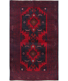 Baluch 3'0'' X 4'11'' Hand-Knotted Wool Rug 3'0'' x 4'11'' (90 X 148) / Red / N/A