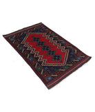 Baluch 3'0'' X 4'5'' Hand-Knotted Wool Rug 3'0'' x 4'5'' (90 X 133) / Red / N/A