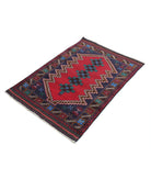 Baluch 3'0'' X 4'5'' Hand-Knotted Wool Rug 3'0'' x 4'5'' (90 X 133) / Red / N/A