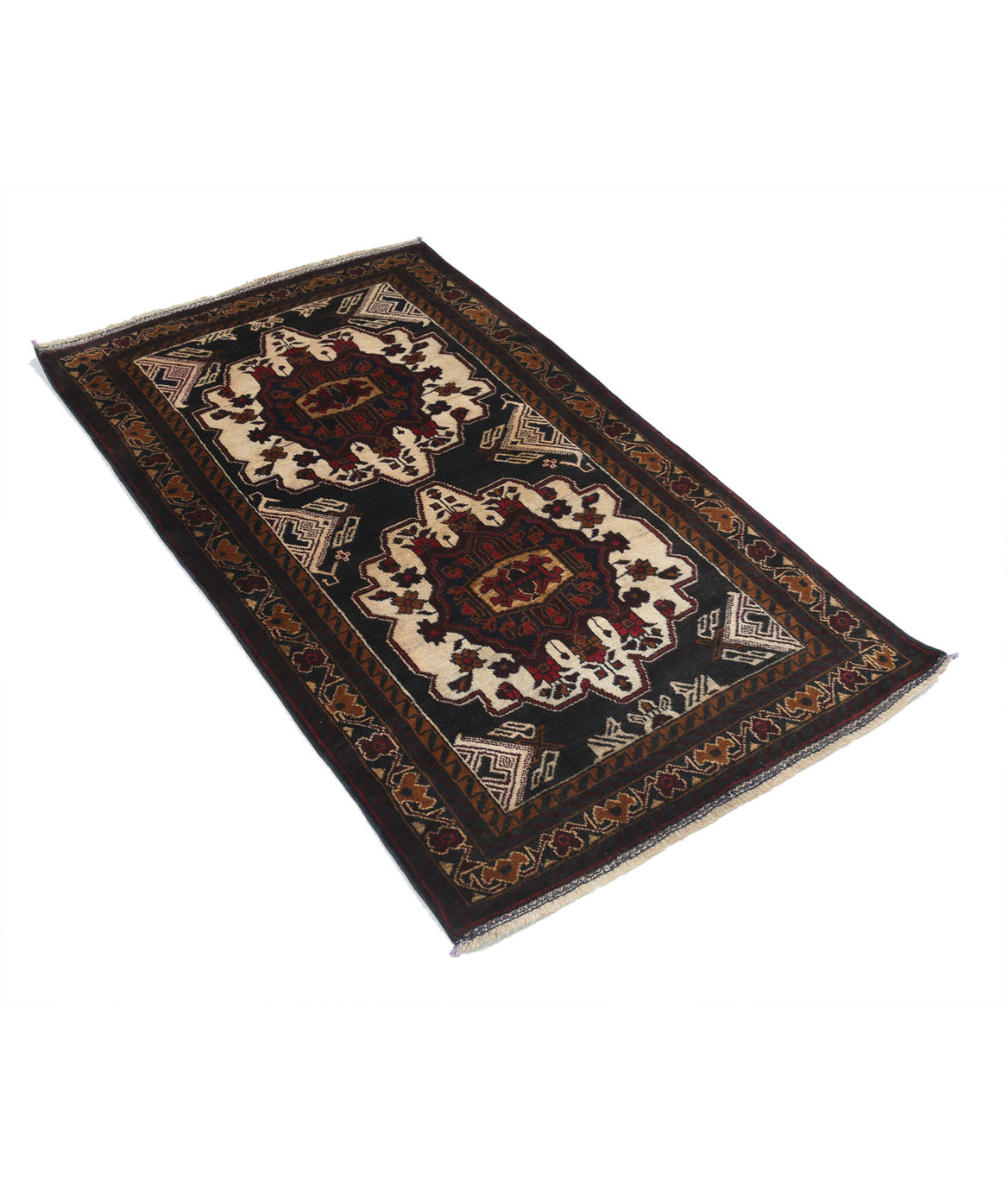 Baluch 2'10'' X 4'10'' Hand-Knotted Wool Rug 2'10'' x 4'10'' (85 X 145) / Red / N/A