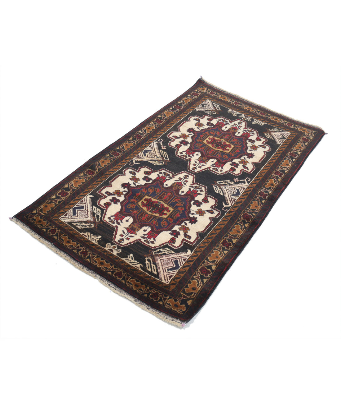 Baluch 2'10'' X 4'10'' Hand-Knotted Wool Rug 2'10'' x 4'10'' (85 X 145) / Red / N/A