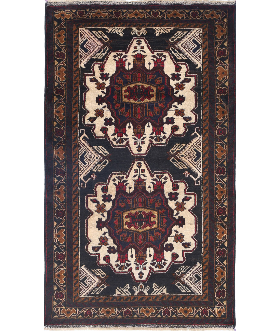 Baluch 2'10'' X 4'10'' Hand-Knotted Wool Rug 2'10'' x 4'10'' (85 X 145) / Red / N/A