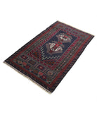 Baluch 2'10'' X 4'9'' Hand-Knotted Wool Rug 2'10'' x 4'9'' (85 X 143) / Red / N/A