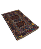 Baluch 3'0'' X 4'8'' Hand-Knotted Wool Rug 3'0'' x 4'8'' (90 X 140) / Red / N/A