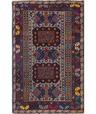 Baluch 3'0'' X 4'8'' Hand-Knotted Wool Rug 3'0'' x 4'8'' (90 X 140) / Red / N/A