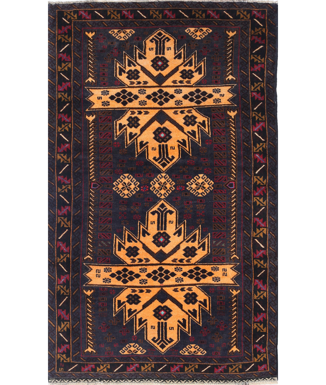 Baluch 2'8'' X 4'8'' Hand-Knotted Wool Rug 2'8'' x 4'8'' (80 X 140) / Red / N/A