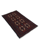 Baluch 2'11'' X 4'10'' Hand-Knotted Wool Rug 2'11'' x 4'10'' (88 X 145) / Red / N/A