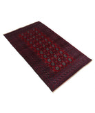 Baluch 3'0'' X 4'9'' Hand-Knotted Wool Rug 3'0'' x 4'9'' (90 X 143) / Red / N/A