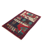 Baluch 2'8'' X 4'4'' Hand-Knotted Wool Rug 2'8'' x 4'4'' (80 X 130) / Red / N/A