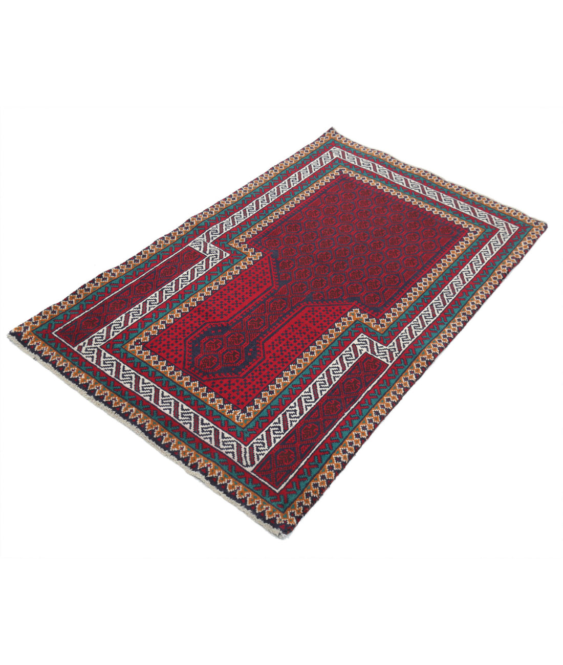 Baluch 2'11'' X 4'9'' Hand-Knotted Wool Rug 2'11'' x 4'9'' (88 X 143) / Red / N/A