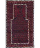 Baluch 2'9'' X 4'7'' Hand-Knotted Wool Rug 2'9'' x 4'7'' (83 X 138) / Red / N/A