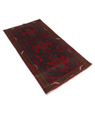 Baluch 2'9'' X 4'9'' Hand-Knotted Wool Rug 2'9'' x 4'9'' (83 X 143) / Red / N/A