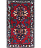 Baluch 2'9'' X 4'11'' Hand-Knotted Wool Rug 2'9'' x 4'11'' (83 X 148) / Red / N/A