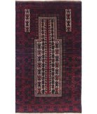 Baluch 2'10'' X 4'11'' Hand-Knotted Wool Rug 2'10'' x 4'11'' (85 X 148) / Red / N/A