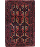 Baluch 2'9'' X 4'6'' Hand-Knotted Wool Rug 2'9'' x 4'6'' (83 X 135) / Red / N/A