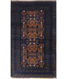 Baluch 2'10'' X 4'8'' Hand-Knotted Wool Rug 2'10'' x 4'8'' (85 X 140) / Red / N/A