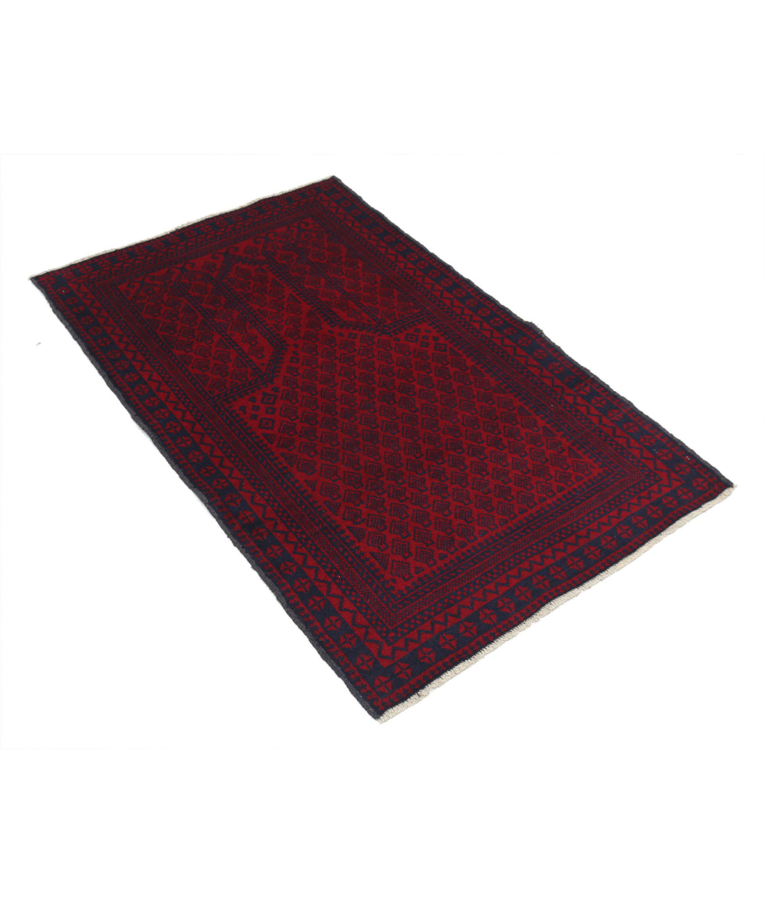 Baluch 2'8'' X 4'5'' Hand-Knotted Wool Rug 2'8'' x 4'5'' (80 X 133) / Red / N/A