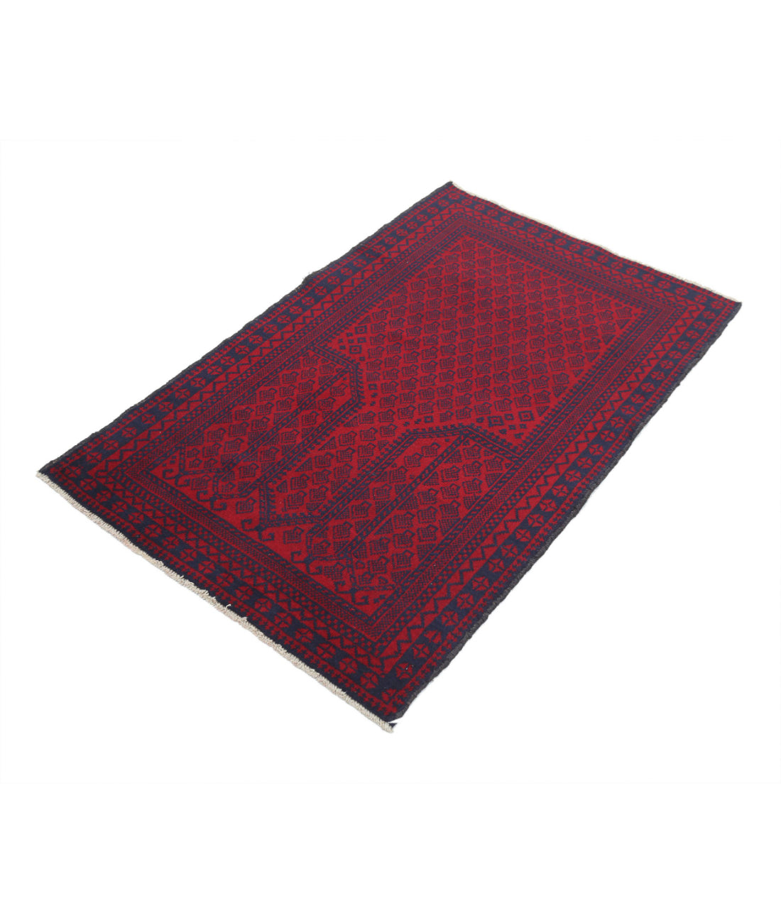 Baluch 2'8'' X 4'5'' Hand-Knotted Wool Rug 2'8'' x 4'5'' (80 X 133) / Red / N/A