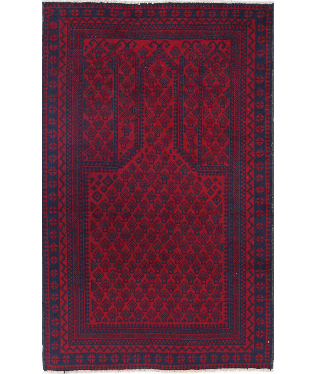 Baluch 2'8'' X 4'5'' Hand-Knotted Wool Rug 2'8'' x 4'5'' (80 X 133) / Red / N/A