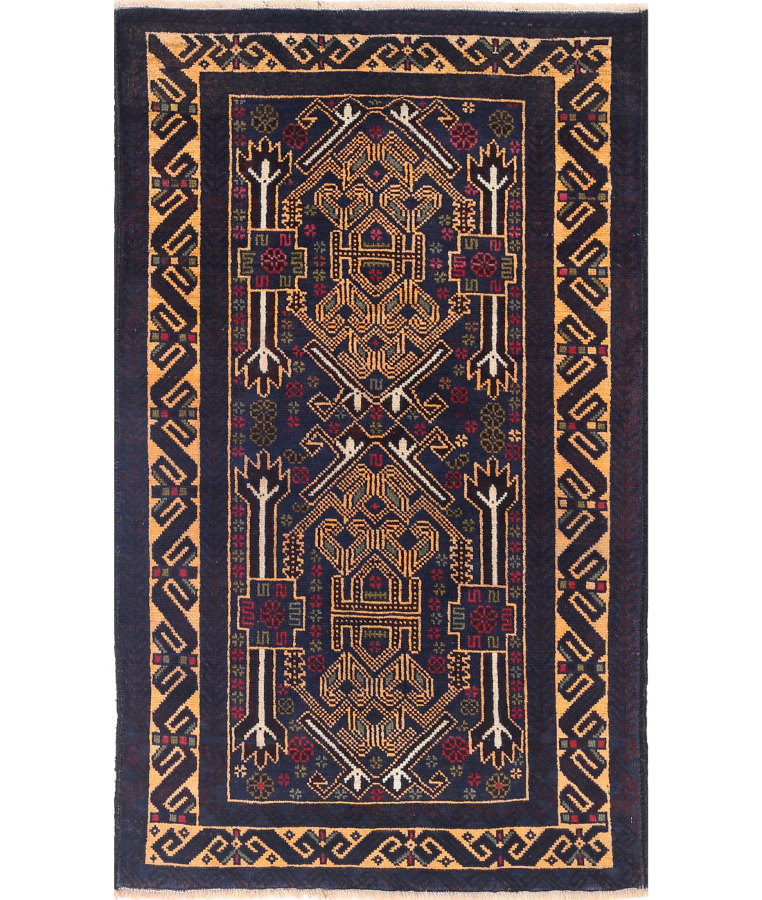 Baluch 2'7'' X 4'7'' Hand-Knotted Wool Rug 2'7'' x 4'7'' (78 X 138) / Red / N/A