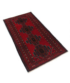 Baluch 2'8'' X 4'10'' Hand-Knotted Wool Rug 2'8'' x 4'10'' (80 X 145) / Red / N/A