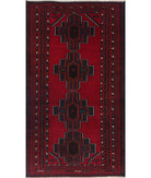 Baluch 2'8'' X 4'10'' Hand-Knotted Wool Rug 2'8'' x 4'10'' (80 X 145) / Red / N/A