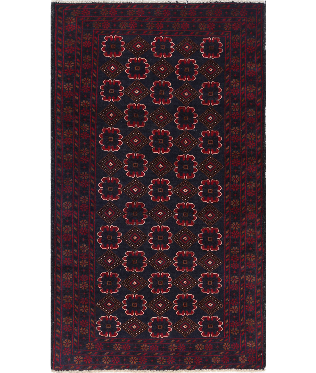 Baluch 2'8'' X 4'10'' Hand-Knotted Wool Rug 2'8'' x 4'10'' (80 X 145) / Red / N/A