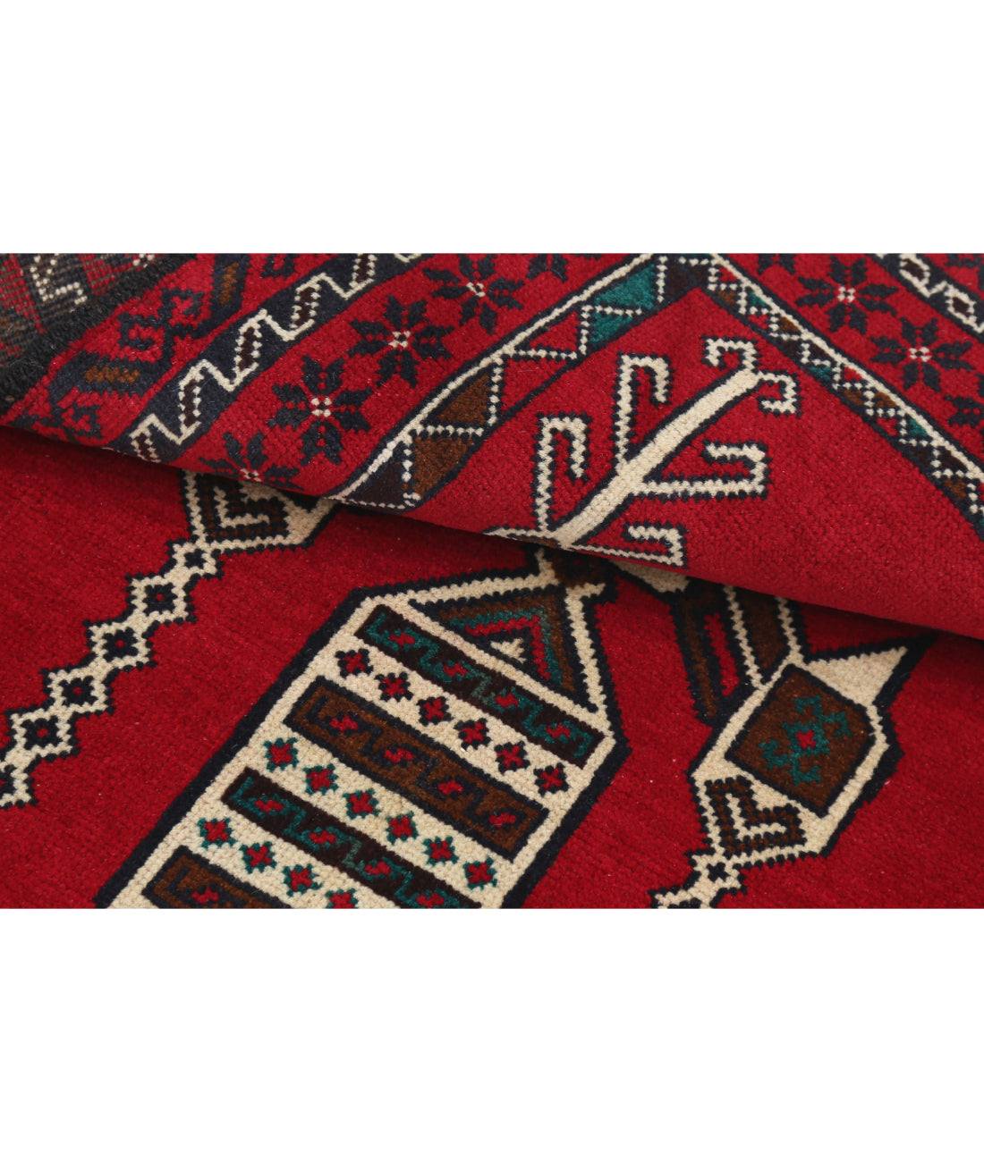 Baluch 2'8'' X 4'1'' Hand-Knotted Wool Rug 2'8'' x 4'1'' (80 X 123) / Red / N/A