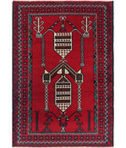 Baluch 2'8'' X 4'1'' Hand-Knotted Wool Rug 2'8'' x 4'1'' (80 X 123) / Red / N/A