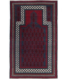 Baluch 2'11'' X 4'8'' Hand-Knotted Wool Rug 2'11'' x 4'8'' (88 X 140) / Red / N/A