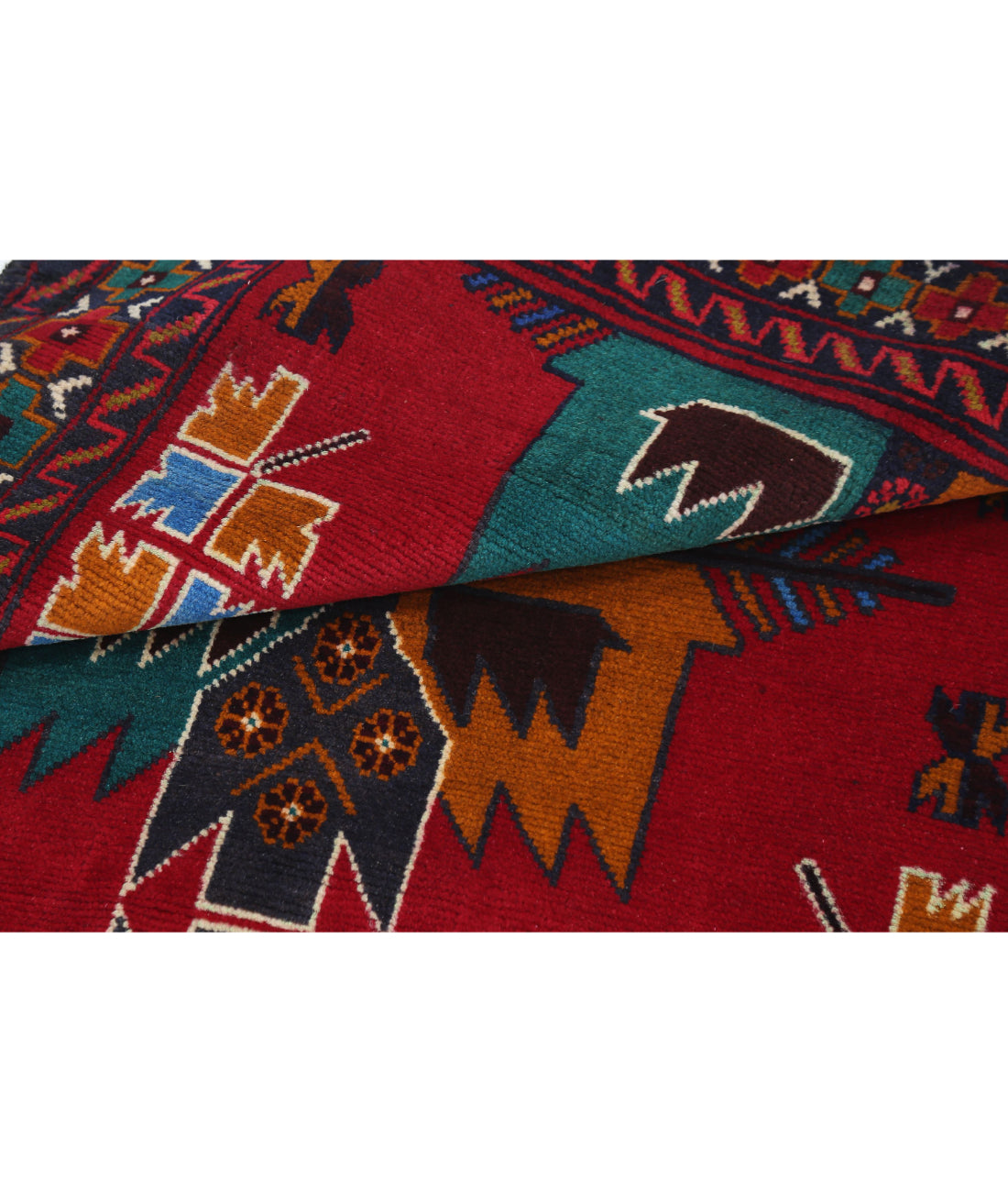 Baluch 2'11'' X 4'8'' Hand-Knotted Wool Rug 2'11'' x 4'8'' (88 X 140) / Red / N/A