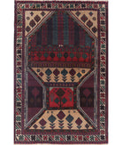 Baluch 2'11'' X 4'6'' Hand-Knotted Wool Rug 2'11'' x 4'6'' (88 X 135) / Red / N/A